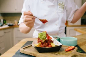 food being served